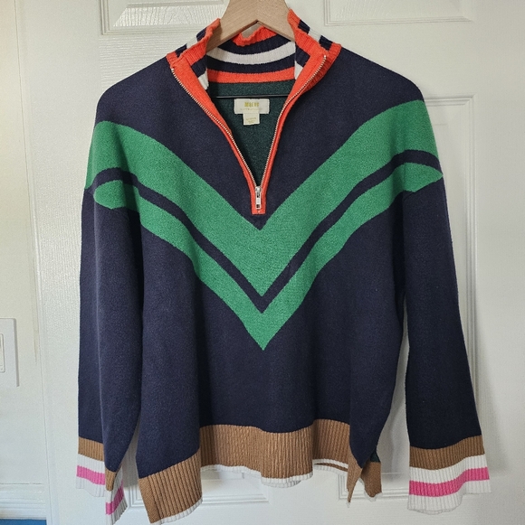 Maeve by Anthropologie Varsity Half-Zip Sweater – Medium - Picture 4 of 15